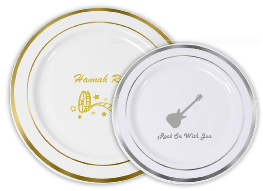 Design Your Own Theme Premium Banded Plastic Plates